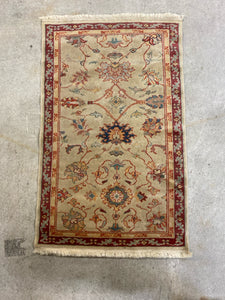 Small Hand-Knotted Wool Area Rug