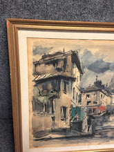 Load image into Gallery viewer, Rene-Maxime Choquet Original Watercolor - Framed Paris Cityscape