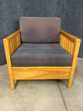 Load image into Gallery viewer, Pompanoosuc Mills Spindle Armchair With Upholstered Storage Ottoman