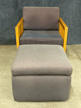 Load image into Gallery viewer, Pompanoosuc Mills Spindle Armchair With Upholstered Storage Ottoman