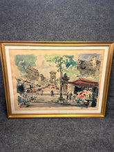 Load image into Gallery viewer, Rene-Maxime Choquet Original Paris Street Market Watercolor
