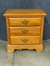 Load image into Gallery viewer, Oak 2-Drawer Nightstand