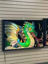 Load image into Gallery viewer, Pair of Stained Glass Dragon Backlit Window Boxes