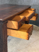 Load image into Gallery viewer, Antique Renaissance Revival Carved Quarter-Sawn Oak Executive/Library/Partner's