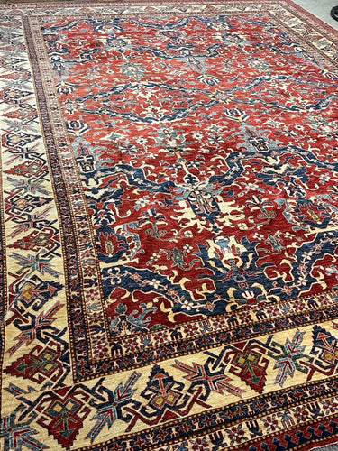 Oversize Hand-Knotted Persian Heriz Rug