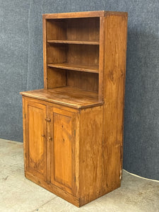 Primitive Pine Stepback Hutch