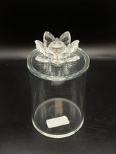 Load image into Gallery viewer, Glass Canister with Crystal Lotus Finial Lid