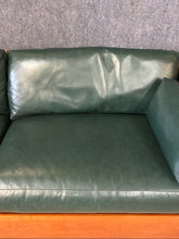 Load image into Gallery viewer, Stickley 21st Century Collection Cherry &amp; Green Leather Sofa