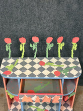 Load image into Gallery viewer, Whimsical Hand-Painted Rose Accent Child Desk