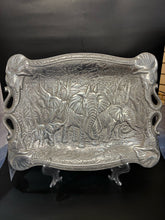 Load image into Gallery viewer, Aluminum Animal Print Silver Tray