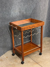 Load image into Gallery viewer, Bar Cart with Wine Storage &amp; Casters