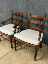 Load image into Gallery viewer, Pair of Minton-Spidell Style French Country Ladder Back Armchairs