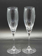 Load image into Gallery viewer, Waterford &amp; Robert Mondavi Pair of Crystal Fluted Champagne Glasses