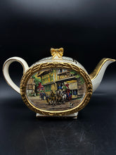 Load image into Gallery viewer, 2 Piece Sadler Ceramic Cream Vintage Gold Trim Tea/Coffee Pot