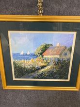 Load image into Gallery viewer, Seaside Cottage Gold Framed/Matted Print
