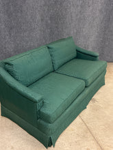 Load image into Gallery viewer, Traditional Green Upholstered Loveseat with Skirted Base