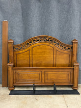 Load image into Gallery viewer, Traditional King Bed with Ornate Carved Headboard &amp; Footboard