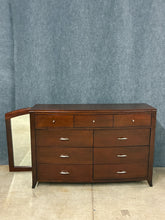 Load image into Gallery viewer, Bow Front Cherry Dresser With Mirror