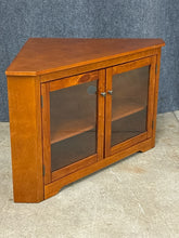 Load image into Gallery viewer, Corner Media Stand with Glass Doors