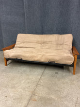 Load image into Gallery viewer, Tan Futon Sofa Bed