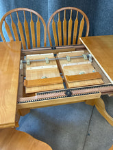 Load image into Gallery viewer, Light Wood 7-Piece Dining Set with Two 12" Butterfly Leaf Extensions