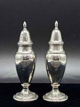 Load image into Gallery viewer, 2 Piece Sterling Silver Vintage Salt + Pepper shakers
