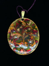Load image into Gallery viewer, 1 Piece Floral Oval Orange-Red Pendant