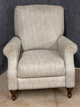 Load image into Gallery viewer, Grey Upholstered Manual Reclining Chair