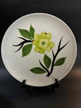 Load image into Gallery viewer, Green Trim Floral Ceramic 10 Piece White Print Dinnerware set
