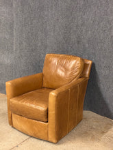 Load image into Gallery viewer, CR Laine Murphey Tan Leather Swivel Chair