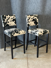 Load image into Gallery viewer, Pair of Cow Print Upholstered Bar Stools