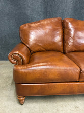 Load image into Gallery viewer, Ethan Allen Hyde Three-Cushion Leather Sofa