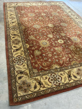 Load image into Gallery viewer, Traditional Floral Area Rug in Rust &amp; Ivory