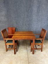 Load image into Gallery viewer, Stickley Mission Style Dining Table with 2 Armchairs &amp; 2 Leaves