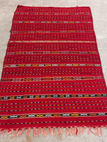 Handwoven Flatweave Tribal Kilim Rug