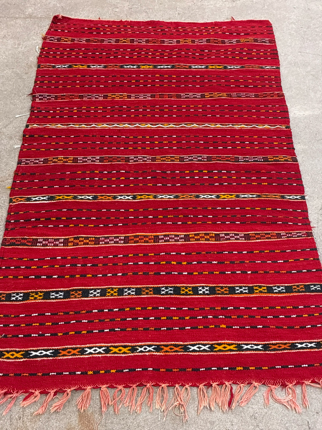 Handwoven Flatweave Tribal Kilim Rug