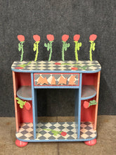 Load image into Gallery viewer, Whimsical Hand-Painted Rose Accent Child Desk