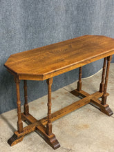 Load image into Gallery viewer, Vintage Oak Double Pedestal Sofa Table
