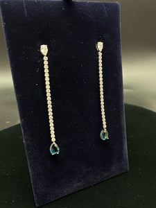 Swarovski Silvertone Earrings