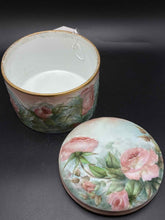 Load image into Gallery viewer, Porcelain Vintage Floral Pink 2 Piece Jar