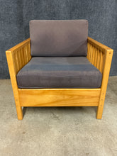Load image into Gallery viewer, Pompanoosuc Mills Spindle Armchair With Upholstered Storage Ottoman