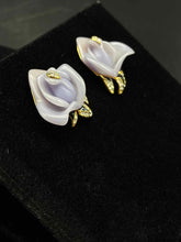 Load image into Gallery viewer, 2 Piece Pierced Lavender Jewelry set