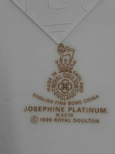 Load image into Gallery viewer, Royal Doulton Platinum Trim Floral Bone China White Dinnerware set