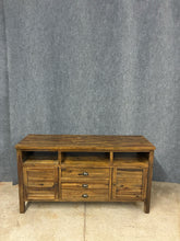 Load image into Gallery viewer, Rustic Wood Media Console with Storage