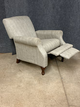 Load image into Gallery viewer, Grey Upholstered Manual Reclining Chair