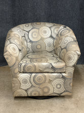 Load image into Gallery viewer, Sam Moore Geometric Upholstered Swivel/Rocking Barrel Chair