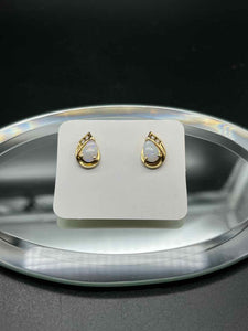 Gold Opal Earrings