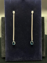 Load image into Gallery viewer, Swarovski Silvertone Earrings