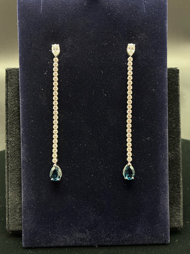 Swarovski Silvertone Earrings