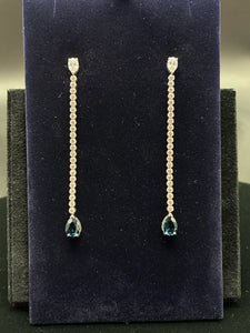 Swarovski Silvertone Earrings